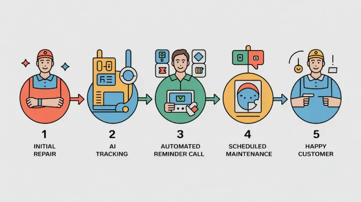 Automated appliance service reminder calls