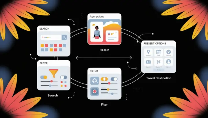 A conceptual diagram of an agentic AI system. A central large language model (LLM) is shown, with four distinct components radiating outwards. The components are labeled as: Perception, represented by an eye icon; Memory, shown as a stylized brain or database; Reasoning and Planning, depicted as interconnected gears and a flowchart; and Action and Execution, represented by a robotic arm and various tool icons. Glowing lines connect all components, emphasizing their interconnectedness.