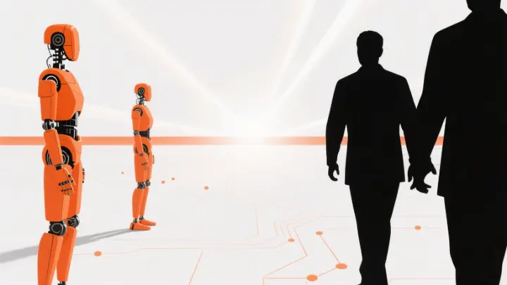 &#34;Future of agentic AI showing humans and AI agents working together toward shared objectives and business outcomes&#34;