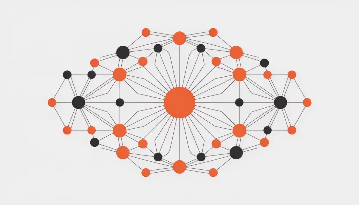 Alt: "Agentic AI neural network architecture for autonomous financial services decision-making"