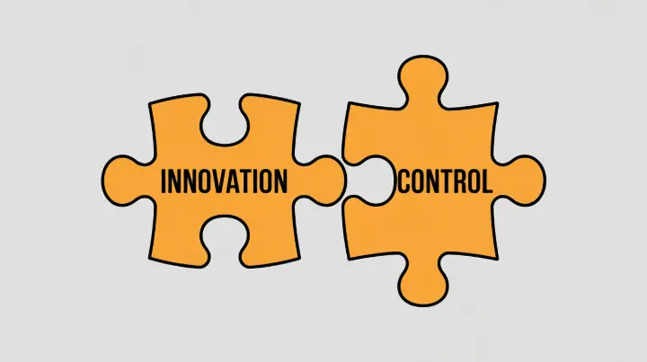 “Futuristic humans and AI agents collaborating in an online marketplace with orange highlights.”