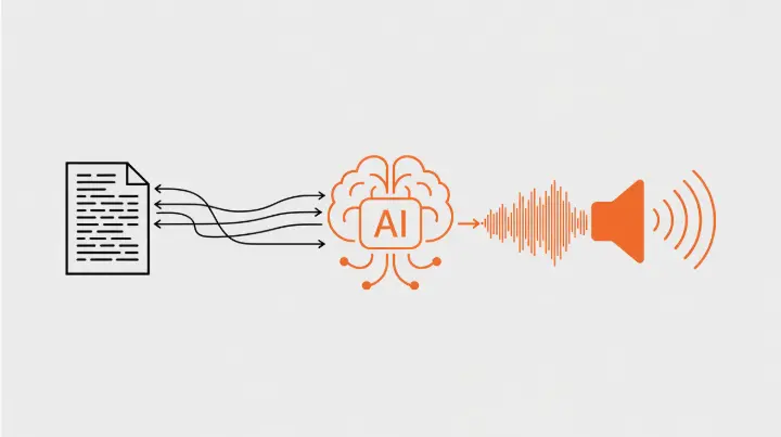 Alt: &#34;Text-to-speech TTS technology process diagram showing neural voice generation and natural speech synthesis for virtual sales assistants&#34;  Title: &#34;AI Text-to-Speech Voice Generation Technology&#34;  Caption: &#34;Modern TTS systems create natural, expressive voices for virtual sales conversations&#34;